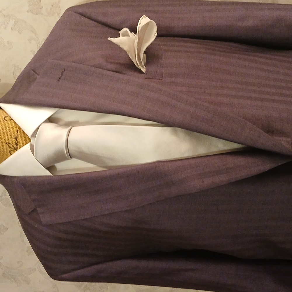 HOLLAND AND SHERRY PURPLE BLAZER 44L